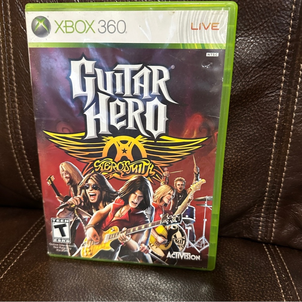 Guitar Hero:‎ Aerosmith (Microsoft Xbox 360, 2008) Complete with Manual CIB